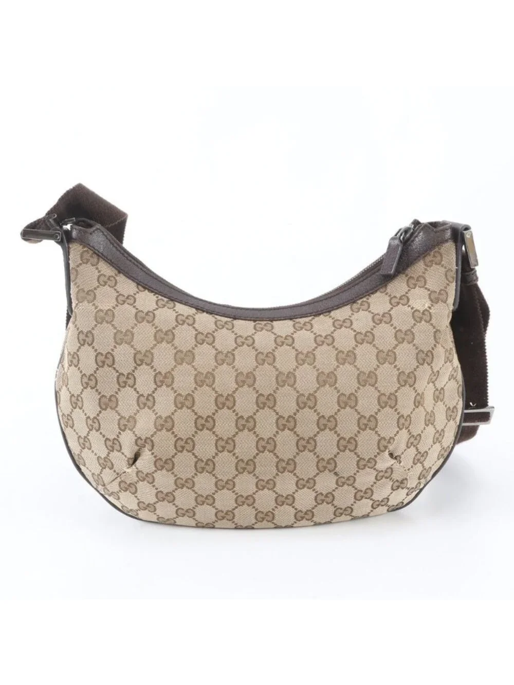 Gucci GG Canvas Leather Shoulder Bag Crossbody Messenger